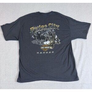 Harley Davidson Dodge City T-Shirt Size Xlarge Wild West Stage Coach Made In USA
